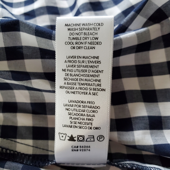 New Splendid Gingham Blouson Sleeve Top Blouse NWT Size XS - Picture 11 of 11